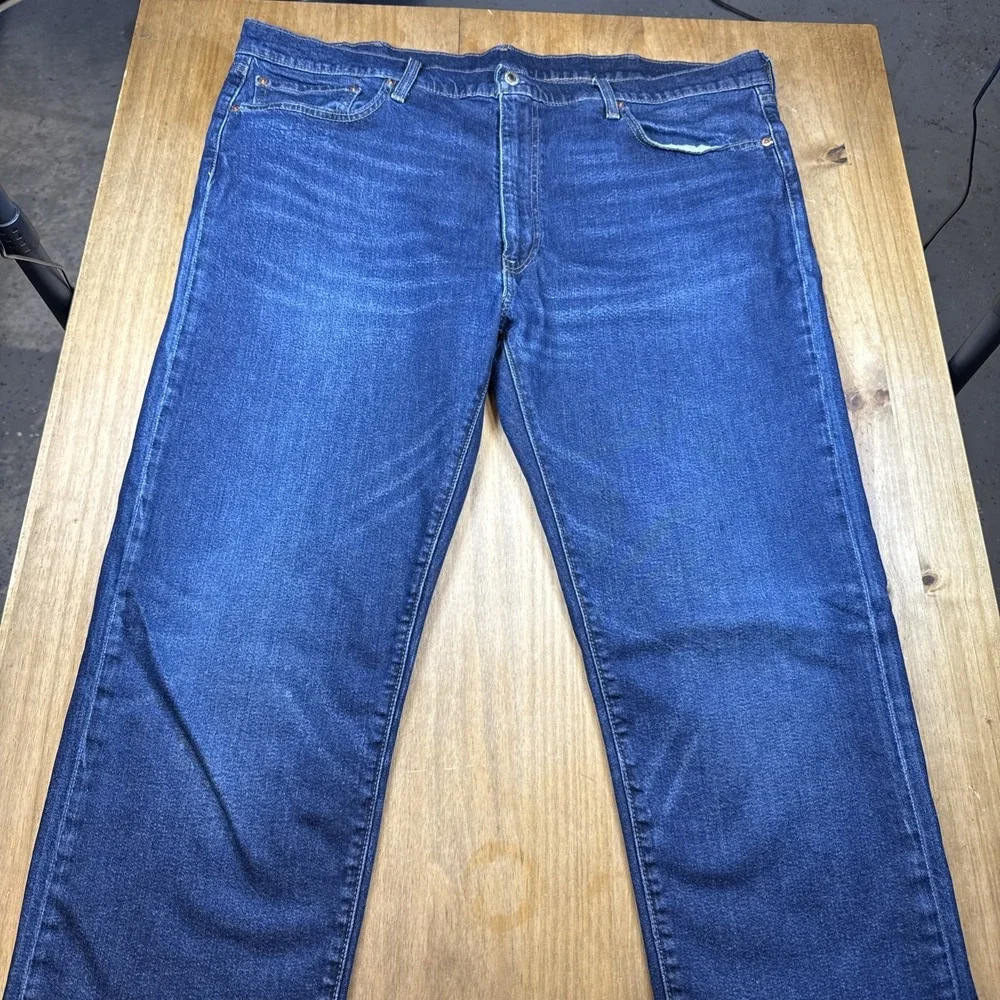 Levi's 502 Regular Fit Tapered Leg Denim Blue Jeans Mens 44x36  34